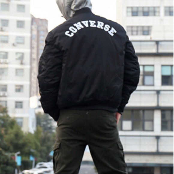 NWT Converse Stadium Bomber Medium Black M - Picture 7 of 8